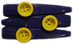 Navy Blue and Yellow Kazoos (Bag of 25)