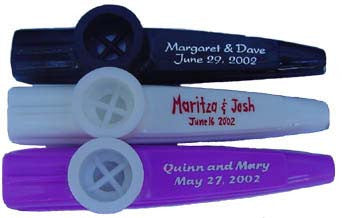 Custom-Imprinted Plastic Wedding Kazoos<br>(125 to 1000 Units)